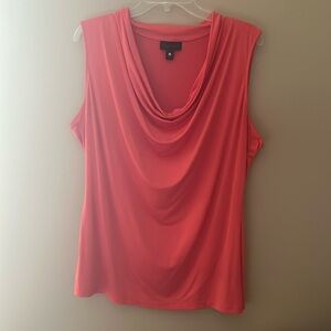 Worthington Polyester/Spandex Sleeveless Blouse, XL, Coral